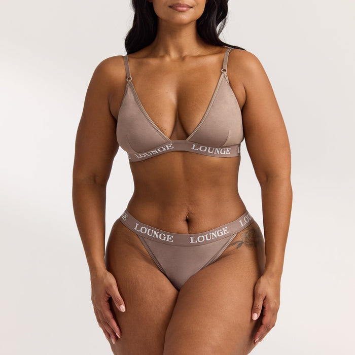 Bamboo Triangle Bra - Coffee