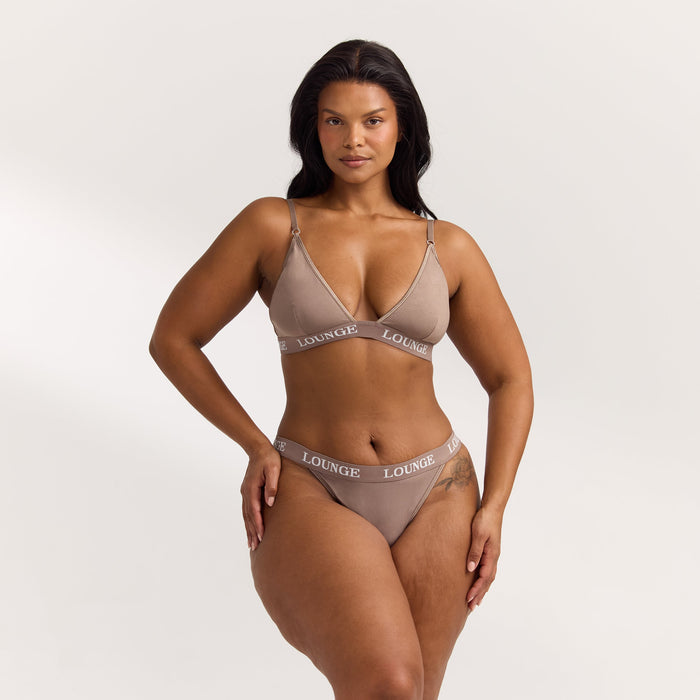 Bamboo Triangle Bra - Coffee