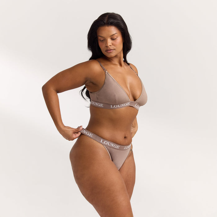 Bamboo Triangle Bra - Coffee