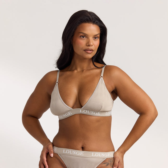 Bamboo Triangle Bra - Oat