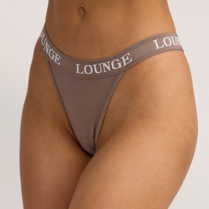 Bamboo Triangle Thong - Coffee