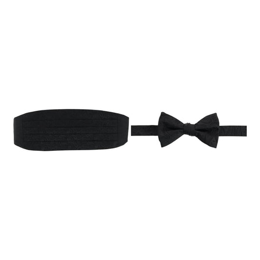 Banbury Tone on Tone Paisley Silk Cummerbund & Bow Tie Bundle