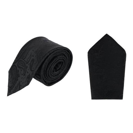 Banbury Tone on Tone Paisley Silk Necktie & Pocket Square Set