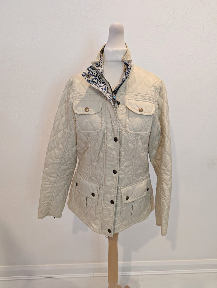 Barbour  Pearl Manderston cream quilted jacket 10