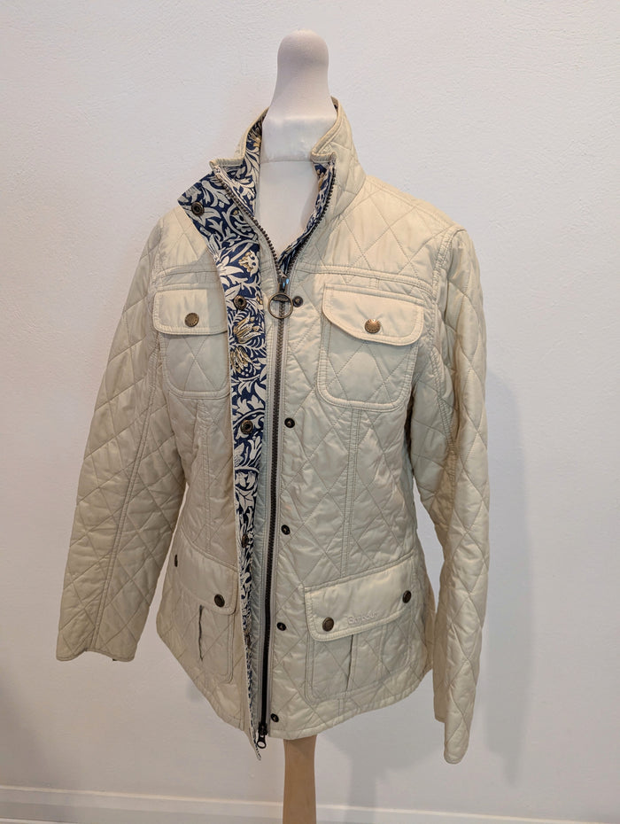 Barbour  Pearl Manderston cream quilted jacket 10