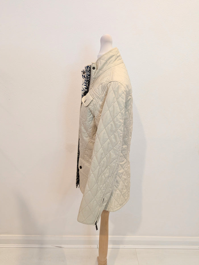 Barbour  Pearl Manderston cream quilted jacket 10