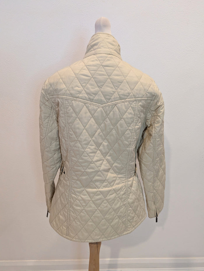 Barbour  Pearl Manderston cream quilted jacket 10