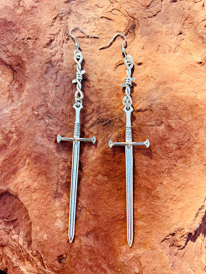 Barbwire Dangle Earrings Look More Styles