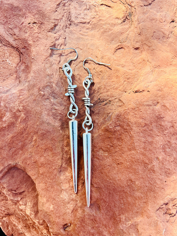 Barbwire Dangle Earrings Look More Styles