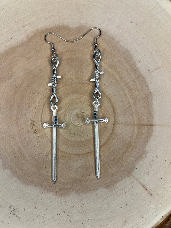 Barbwire Dangle Earrings Look More Styles