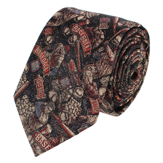 Batter Up Baseball Silk Novelty Necktie