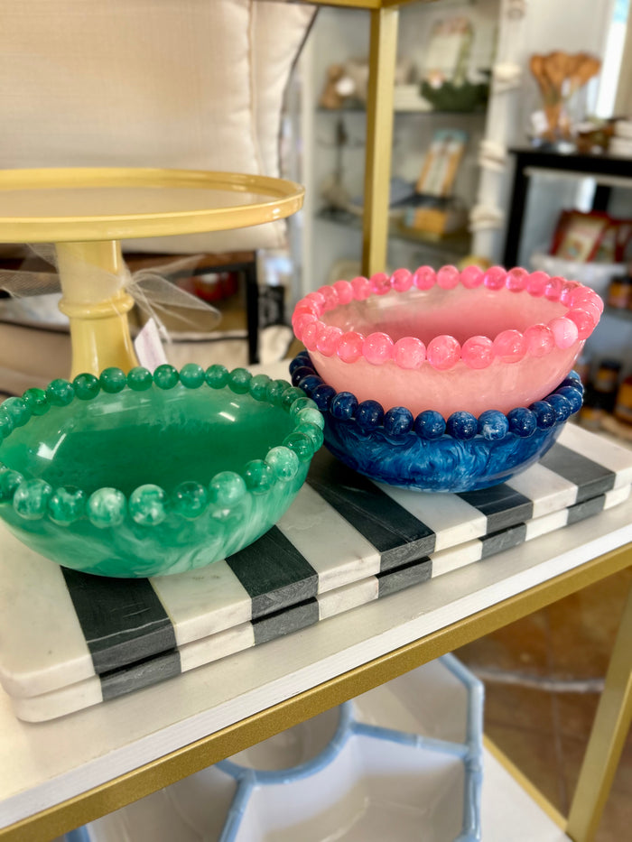 Beaded Rim Bowl (Multiple Colors Available)