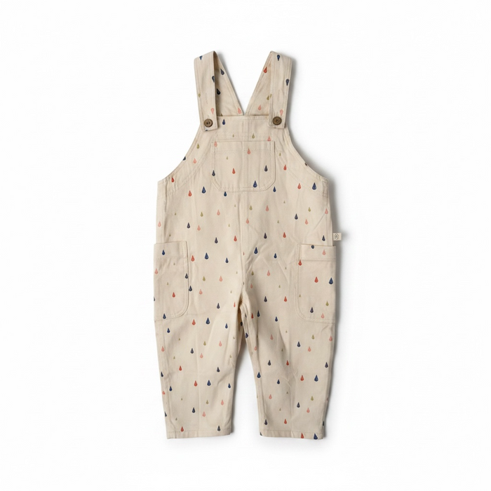 Beige Waterdrop Overalls