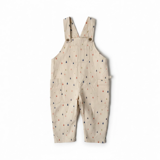 Beige Waterdrop Overalls