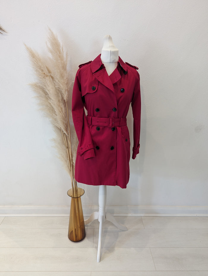 Ben Sherman red trench M NWT RRP £110