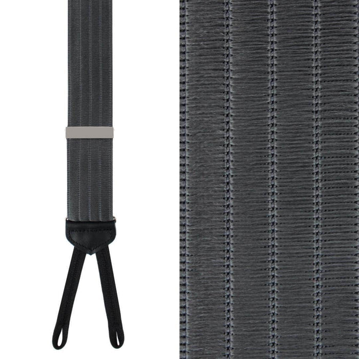 Big & Tall Jefferson Brushed Pinstripe Elastic Formal End Braces