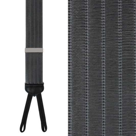 Big & Tall Jefferson Brushed Pinstripe Elastic Formal End Braces