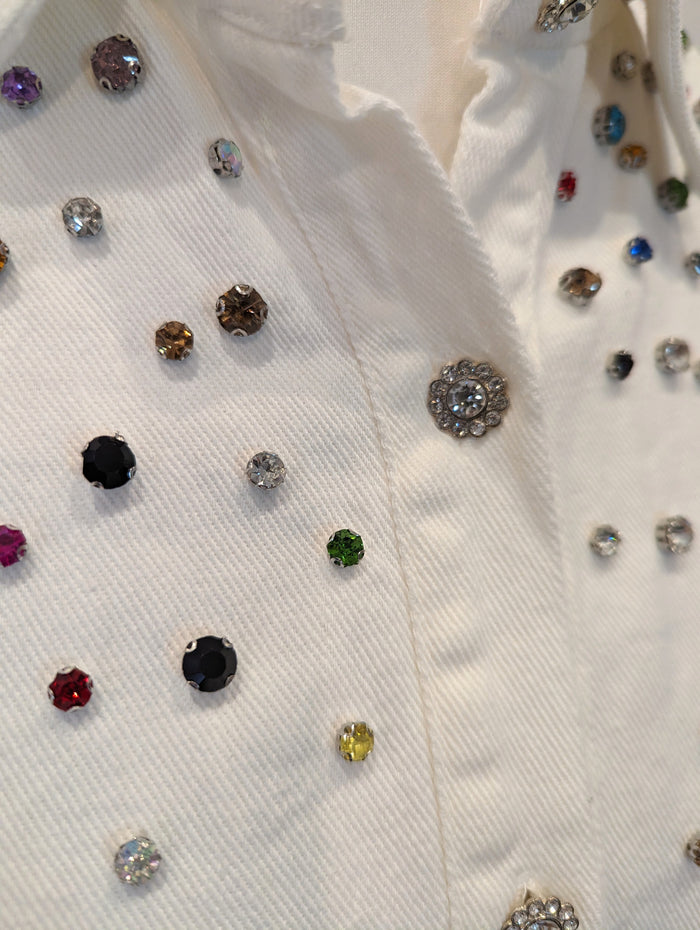 Bisou's Project White Gem Shirt S/M