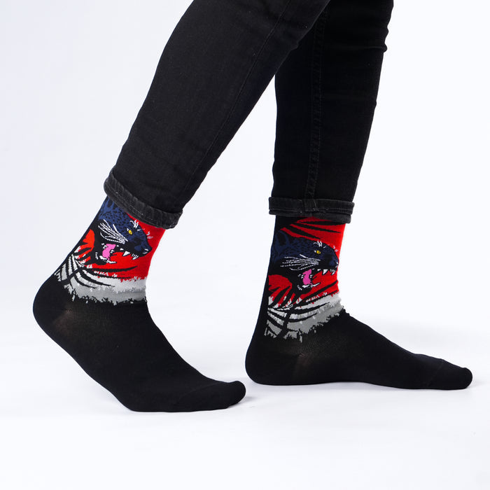 Black Leopard Bamboo Socks