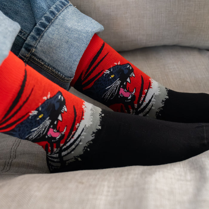Black Leopard Bamboo Socks