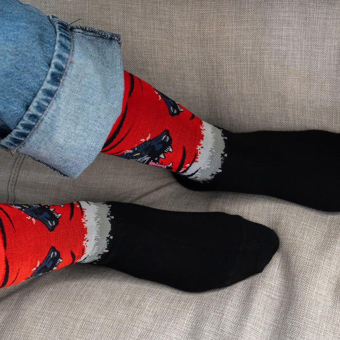Black Leopard Bamboo Socks