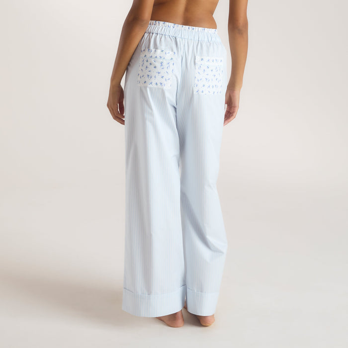 Bloom & Stripe Pyjama Bottoms - Blue