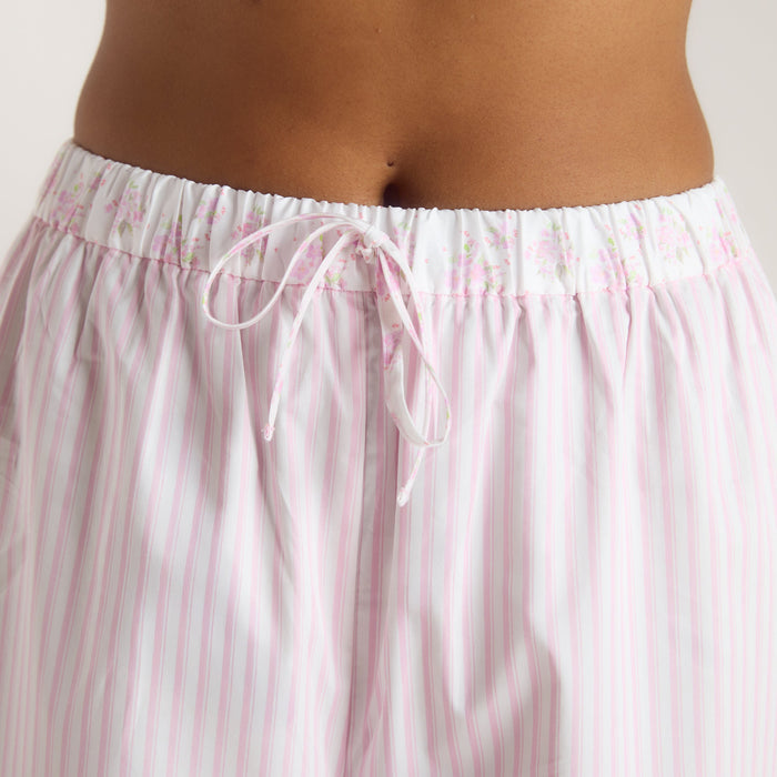 Bloom & Stripe Pyjama Bottoms - Pink