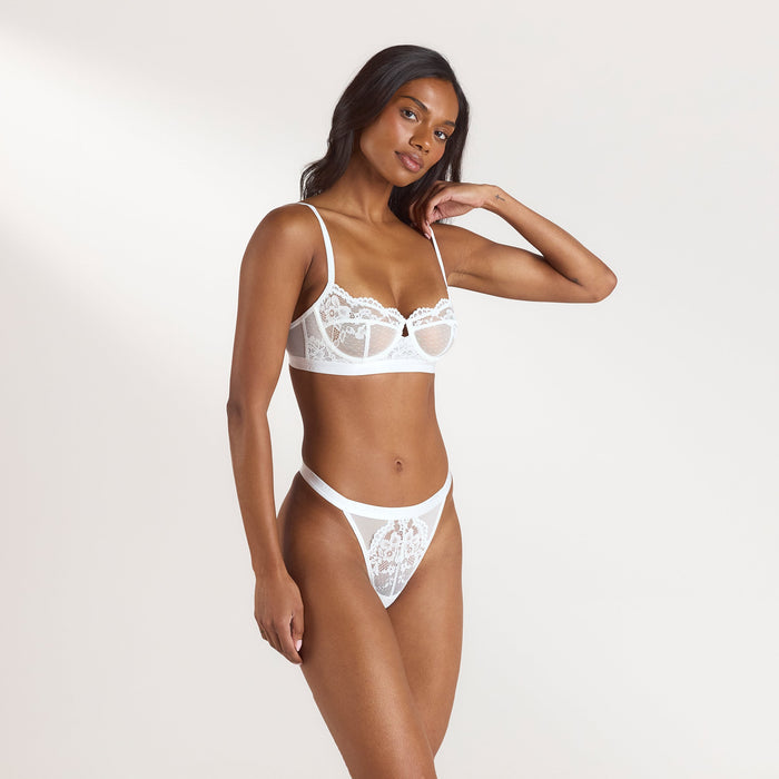 Blossom Balcony Bra  - White