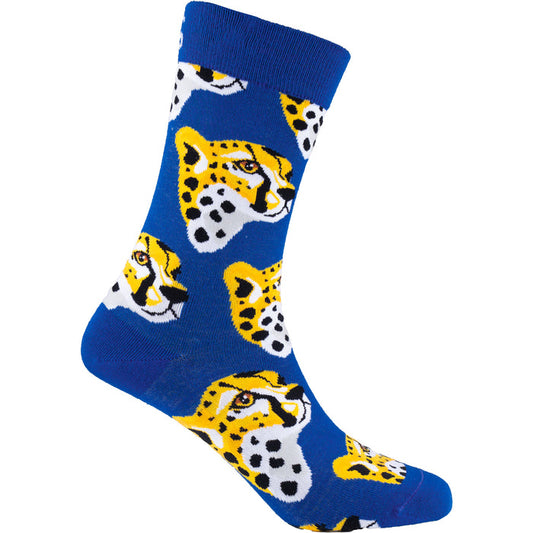 Blue Cheetah Bamboo Socks