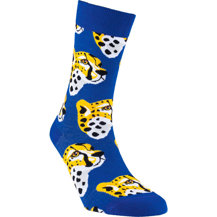 Blue Cheetah Bamboo Socks