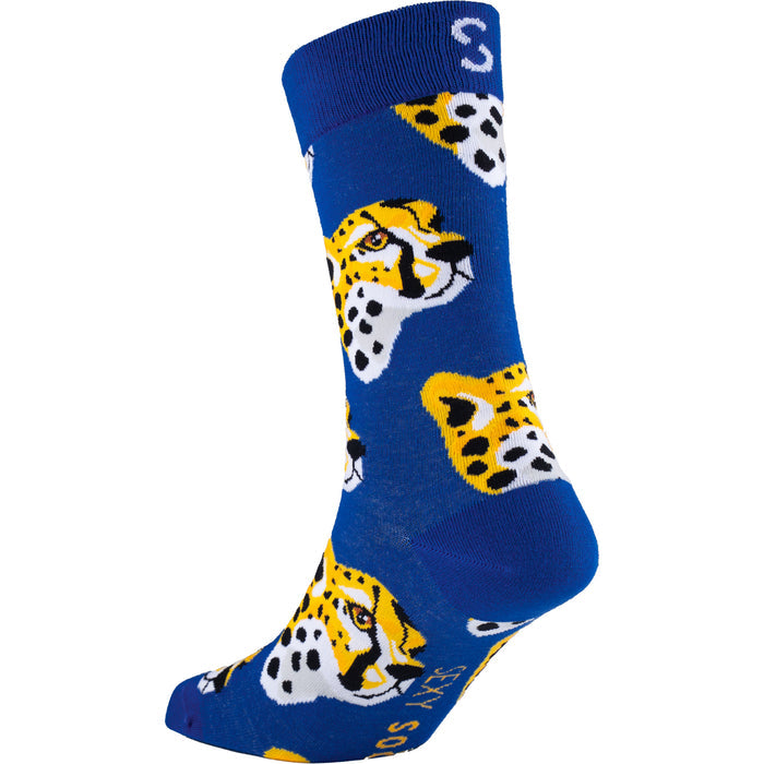Blue Cheetah Bamboo Socks