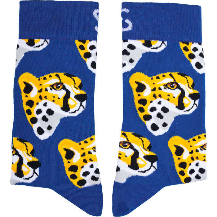 Blue Cheetah Bamboo Socks