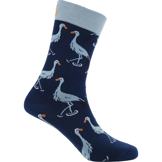 Blue Crane Bamboo Socks