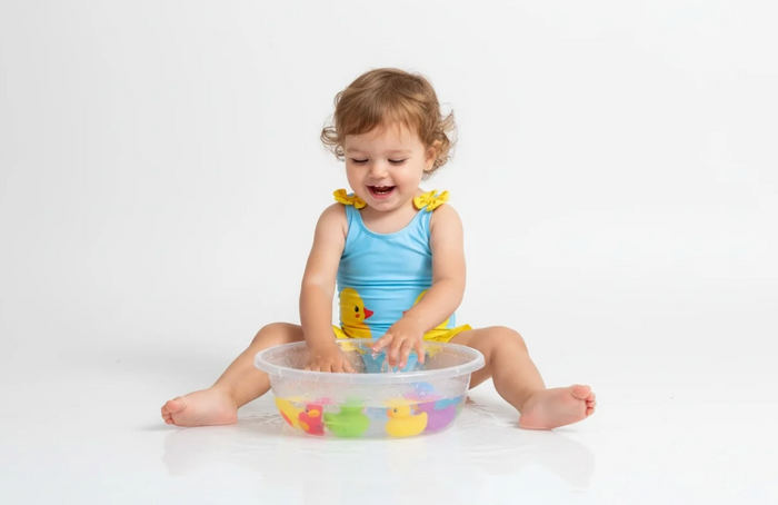 Blue Duck Swimsuit for Girls image 0