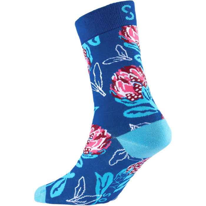 Blue Protea Bamboo Socks