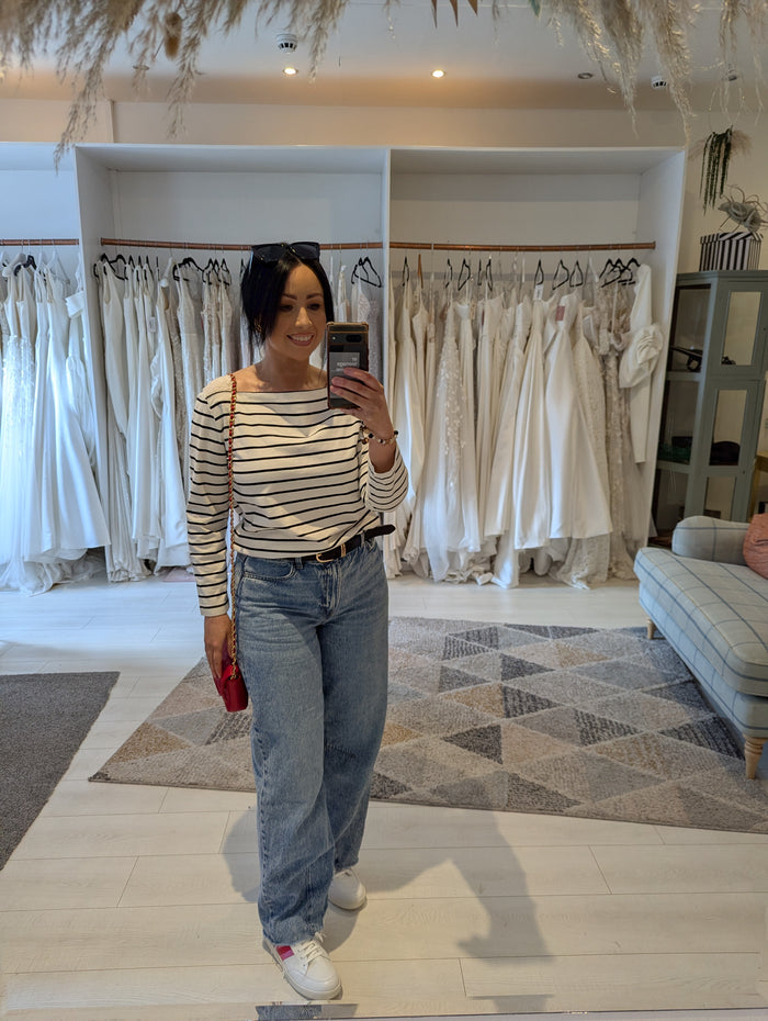 Boutique Jaeger Stripe Top M