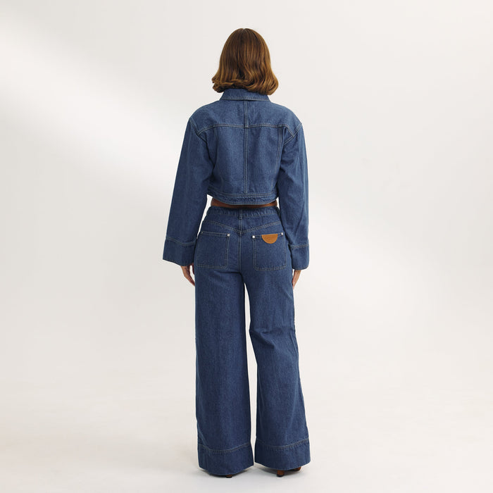 Boxy Denim Jacket - Blue