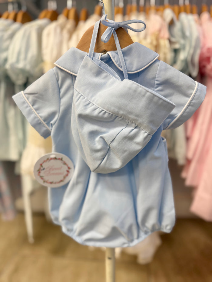 Boy’s Blue Bubble & Bonnet Set