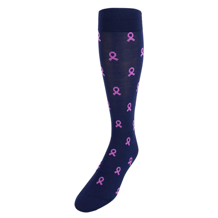 Navy with Pink Ribbons