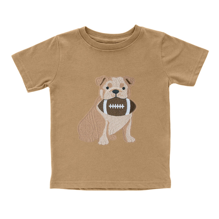 Bulldog Football Patch Short Sleeve T-Shirt