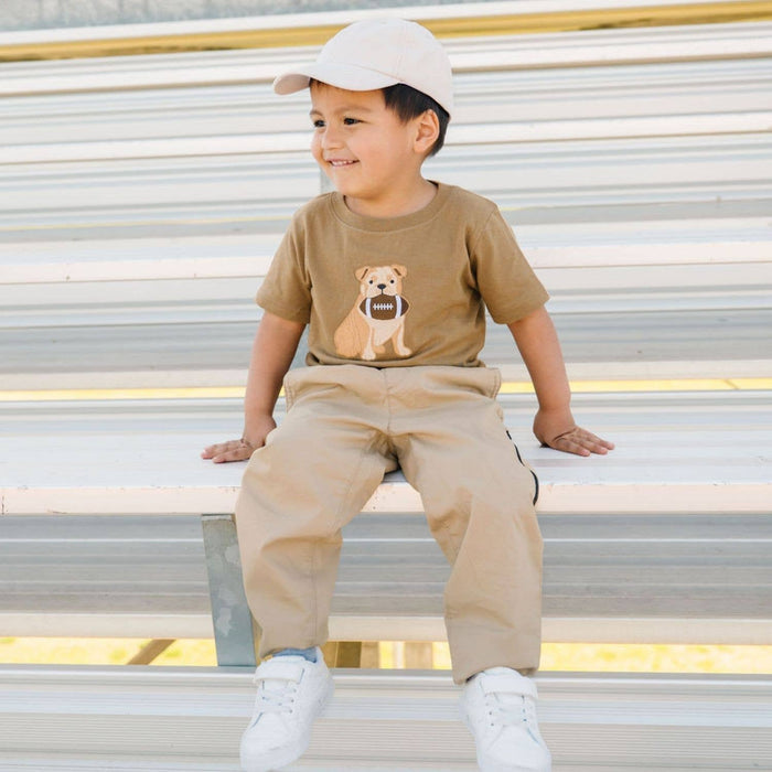 Bulldog Football Patch Short Sleeve T-Shirt