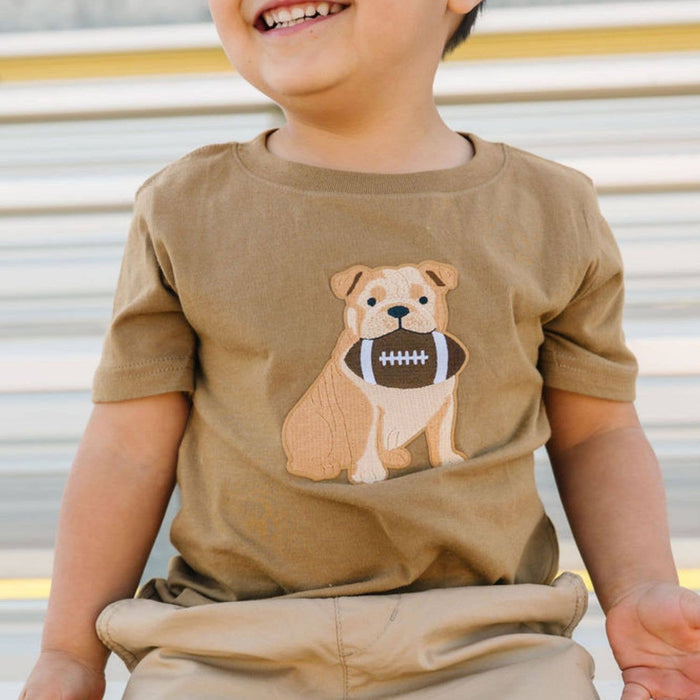 Bulldog Football Patch Short Sleeve T-Shirt