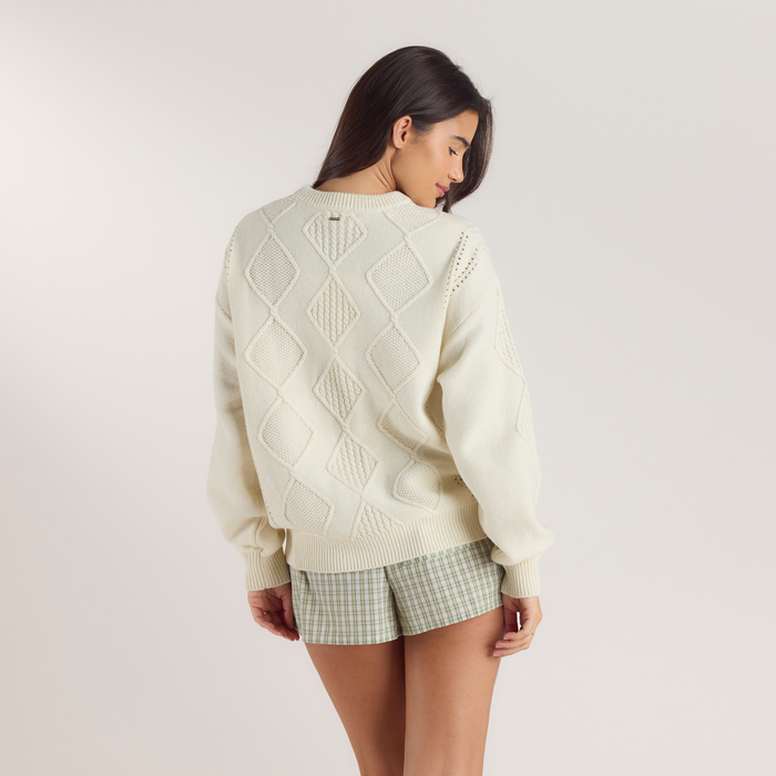 Cable-Knit Jumper - Cream