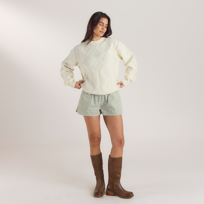 Cable-Knit Jumper - Cream