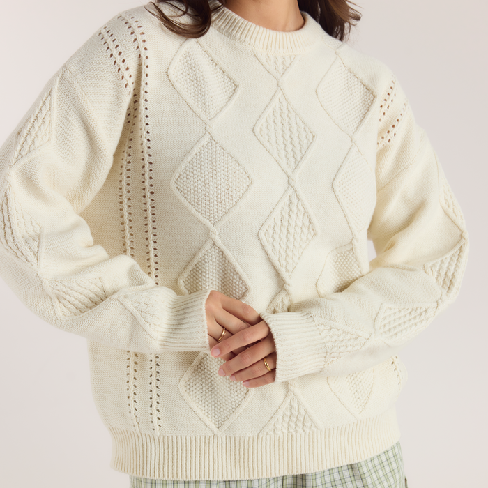 Cable-Knit Jumper - Cream