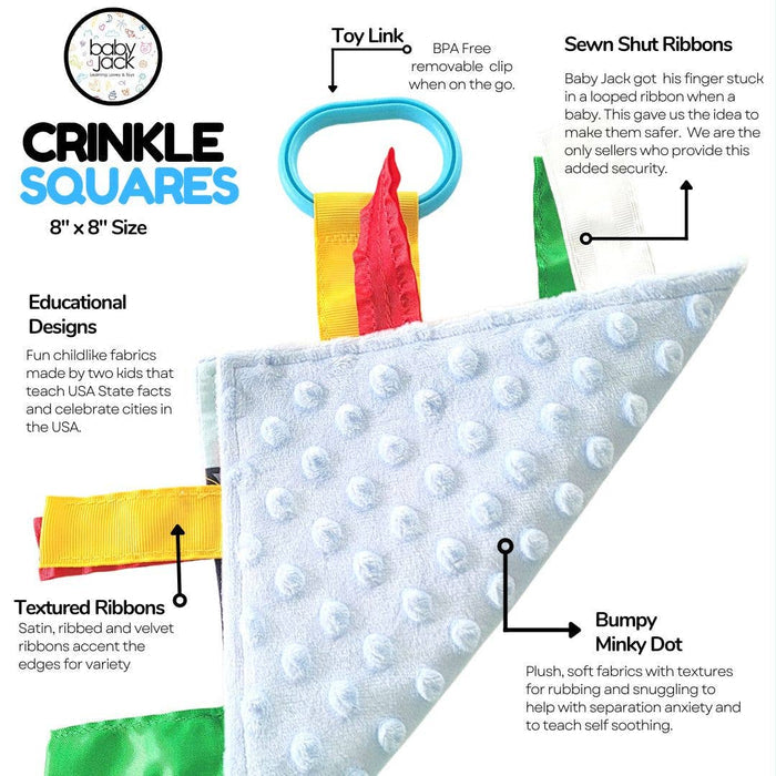 California Crinkle Tag Square