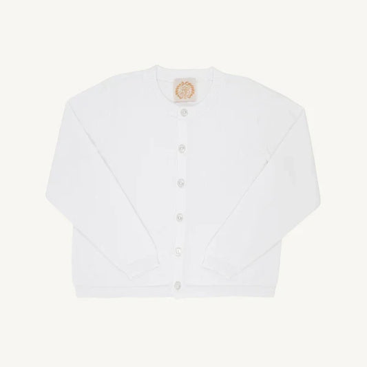 Cambridge Cardigan - Pearlized Buttons - Worth Ave White