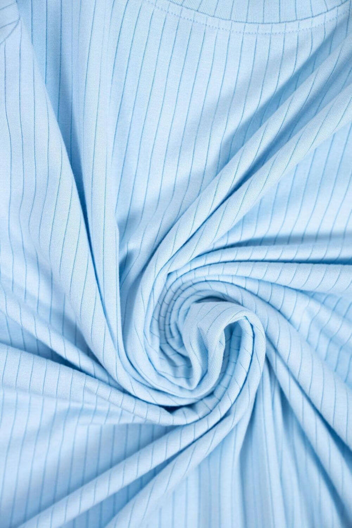 Aspen Dream Cannes Pinstripe Long Set in Cool Blue