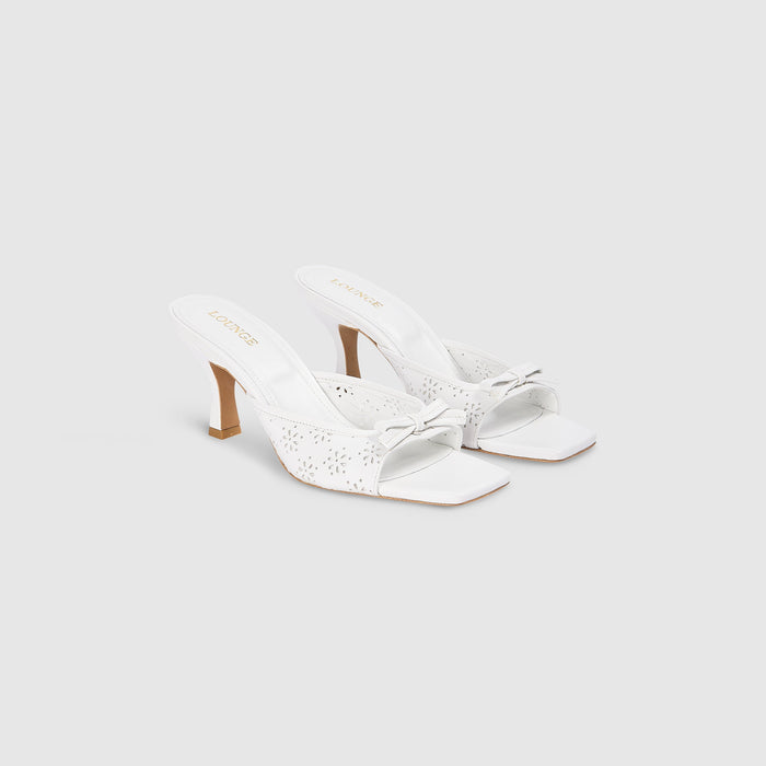 Capri Kitten Heels - White