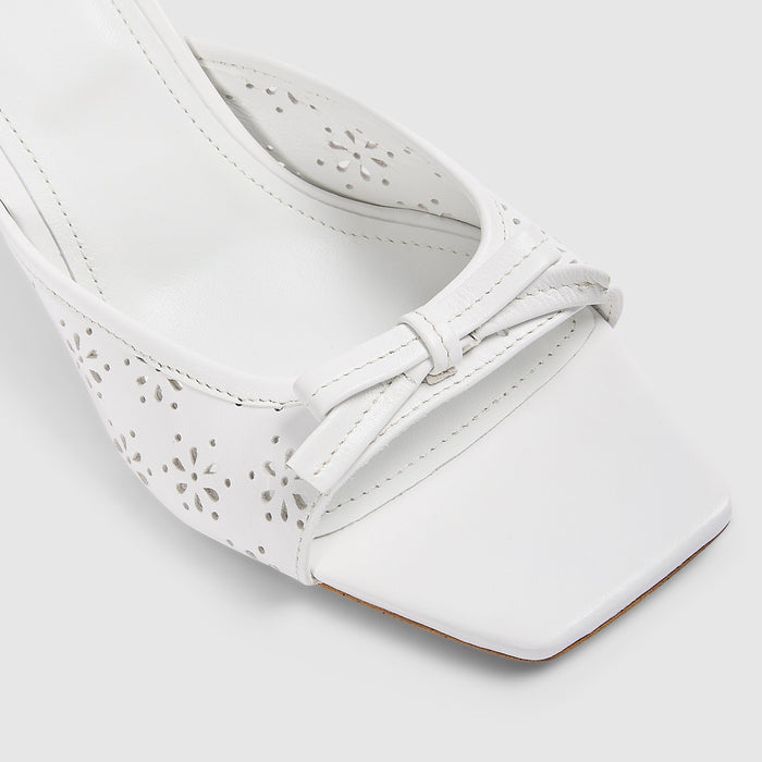 Capri Kitten Heels - White